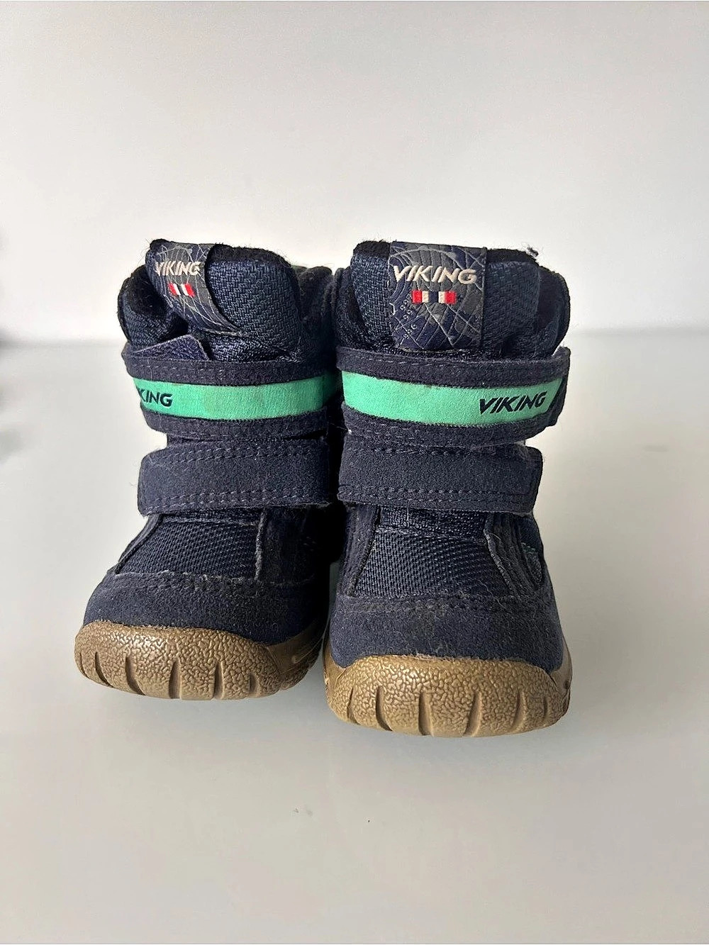 Viking Kids Winter Boots – Navy Blue & Green – EU 20 / US 5–5.5 Toddler